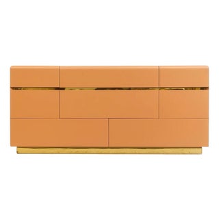 Mid 20th Century Post Modern Creamy Coral Dresser For Sale