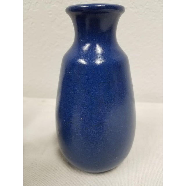 Traditional 1920s Vintage Ronuk Cobalt Blue Pottery Jars - Set of 3 For Sale - Image 3 of 7