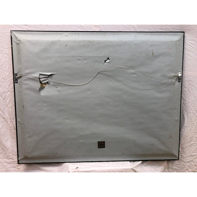 This striking original oil painting on canvas (2000) portrays a woman adorned with multiple necklaces, a red scarf, and a...