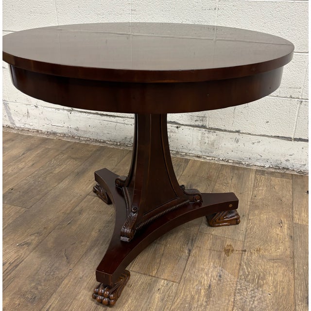 Alfonso Marina Biedermeier Regency Directoire Style Fruitwood Center Lamp Table For Sale - Image 12 of 18