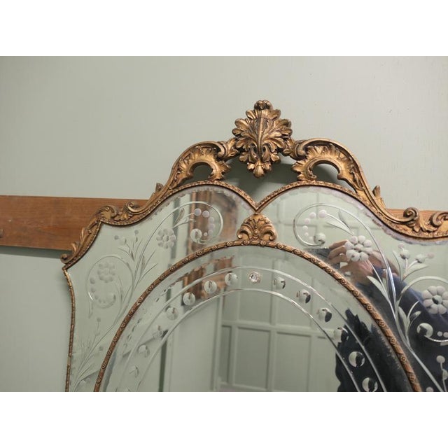 Art Deco Venetian Mirror, 1950 For Sale - Image 6 of 8