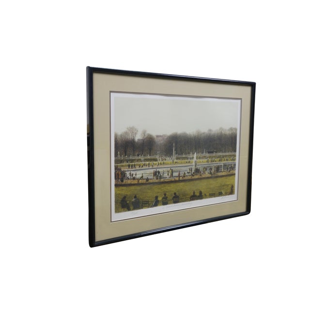 Realism 1980s Harold Altman Signed Lithograph Le Grand Bassin Luxembourg Fountain Park Paris For Sale - Image 3 of 11