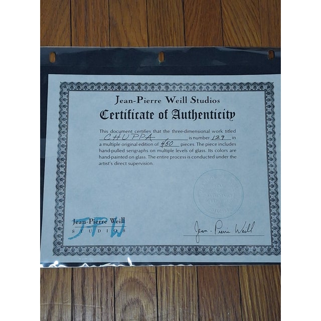 Jean-Pierre Weill Chuppah 3d Glass Art Signed Limited Edition Vitreograph Framed Coa For Sale - Image 12 of 13