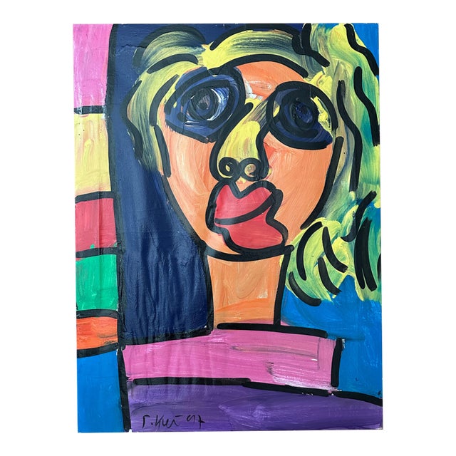 "Andy Warhol" Titled Painting by Artist Peter Keil, 1997 For Sale