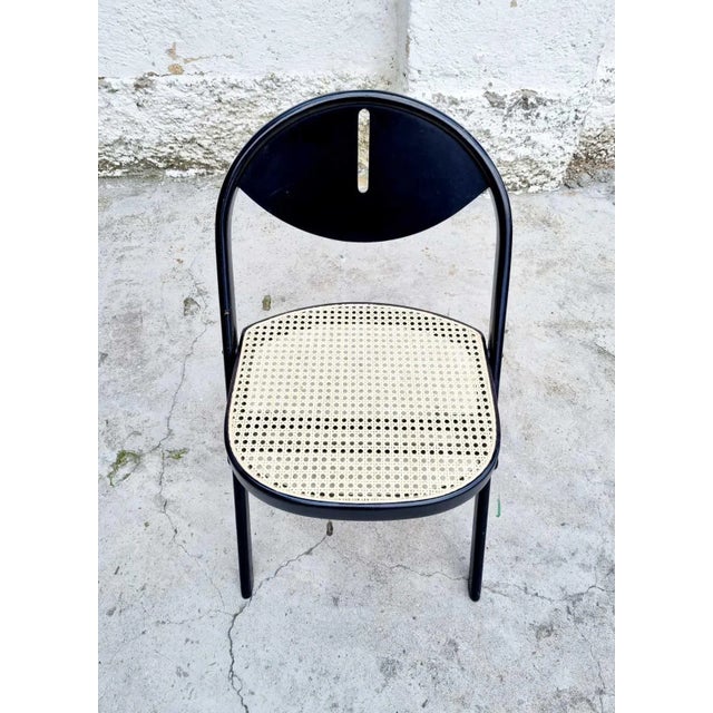 Achille & Pier Giacomo Castiglioni Mid-Century Folding Wooden Chair in the style of Achille Castiglioni, Italy, 1970s For Sale - Image 4 of 13