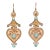 Gorgeous Natural Diamond Turquoise 18k Solid Gold Byzantine Beaded Greek Dangle Earrings, A Pair For Sale