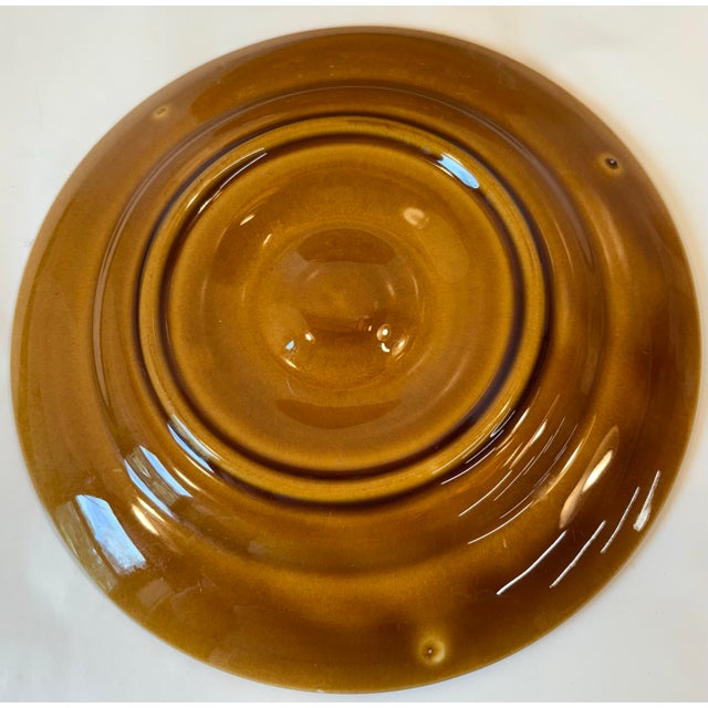 Vintage French Amber Escargot Plates - A Pair For Sale - Image 4 of 4