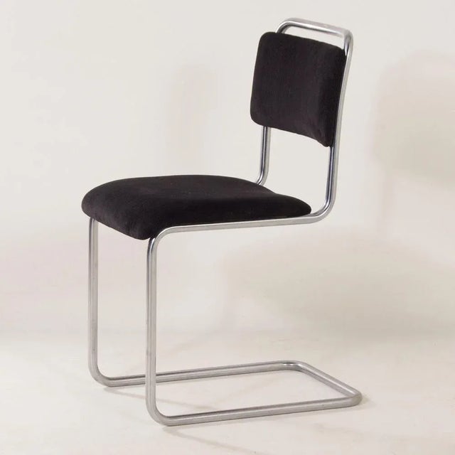 Silver 101 Gispen Tube Chair by Willem Hendrik Gispen for Gispen, 1950s For Sale - Image 8 of 11