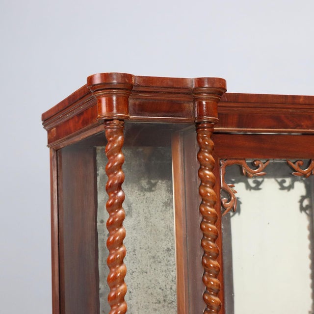 Italian Louis Philippe Display Cabinet in Mahogany, 1800s For Sale - Image 5 of 12