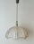1980s Mid-Century Pendant Light with Brass and Cocoon-Style Shade, 1980s For Sale - Image 5 of 12