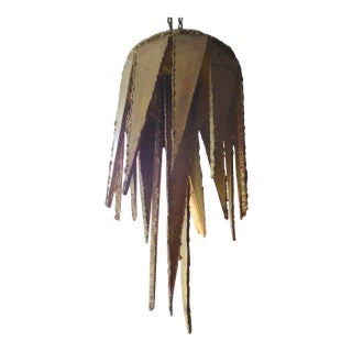 Fierce Brutalist Paul Evans Style Chandelier For Sale