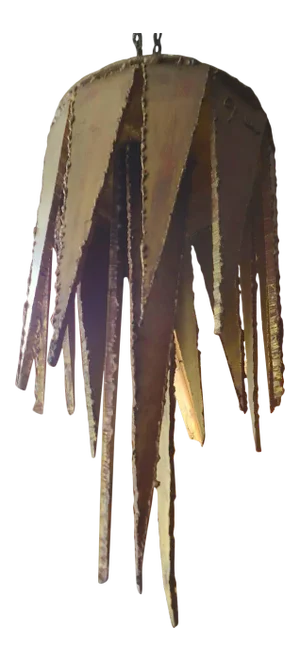 Fierce Brutalist Paul Evans Style Chandelier