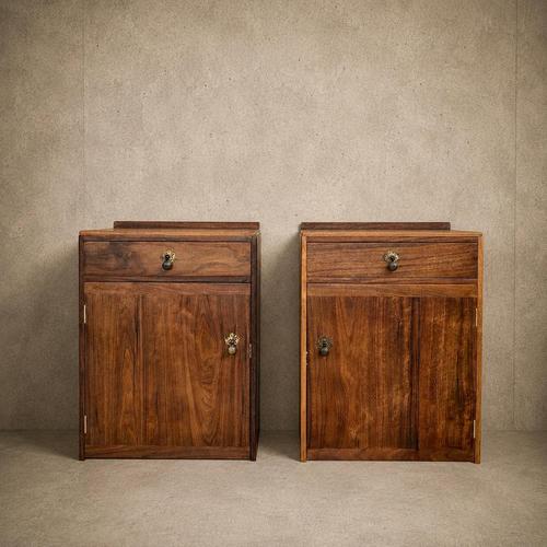Mid-Century Walnut Bedside Cabinets, Set of 2 For Sale - Image 11 of 11
