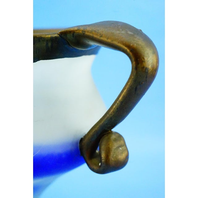 20th CenturyVase in Satin Glass and Galvanized Copper or Bronze by Filip Ravert, Bucharest, 1970s For Sale - Image 16 of 18