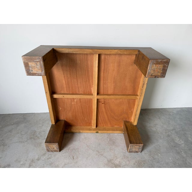 1980s Postmodern Parsons-Style Checkered Wood Coffee Table For Sale - Image 12 of 12