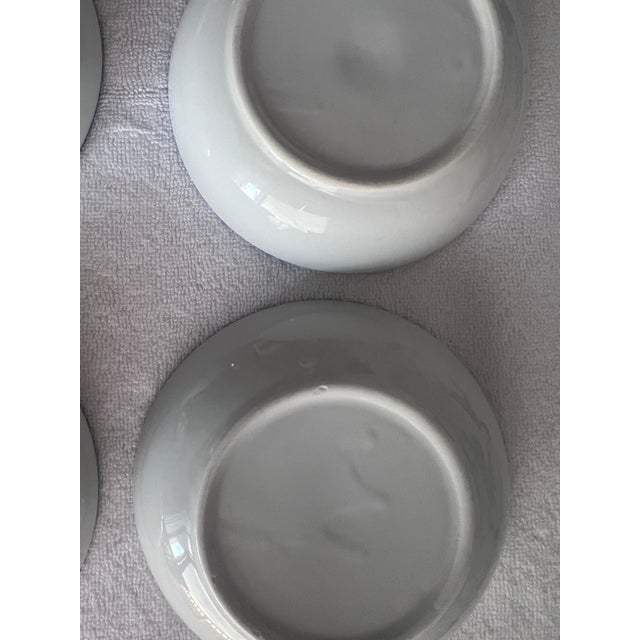 1990s 1990s Hand-Painted White & Blue Ceramic Fish Bowls, Made in Brazil- Set of 5 For Sale - Image 5 of 7