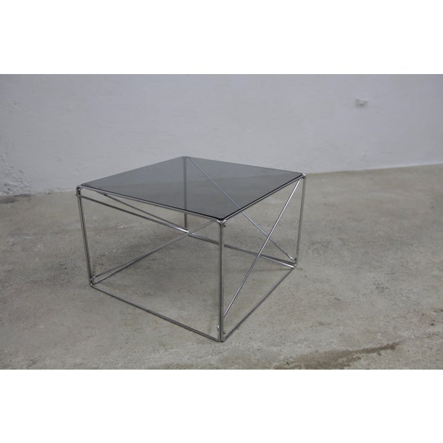 Isocèle Collection Coffee Table with Smoked Glass Top from Max Sauze, 1970 For Sale - Image 9 of 13