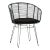 Outdoor Black Rattan Dining Chair For Sale