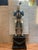 Vintage Life-Size Medieval Bronze Knight Statues on Rolling Mounted Bases – Pair For Sale - Image 4 of 6