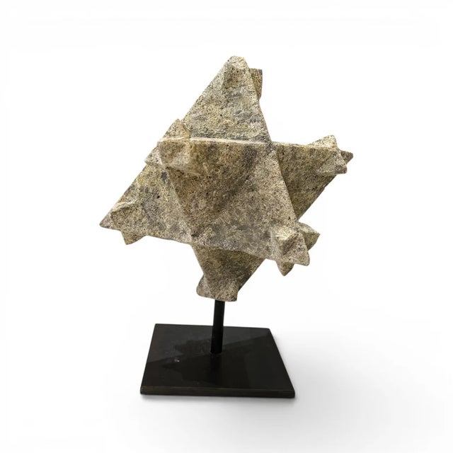 18th Century French Stone Star Polyhedra (2 Available) For Sale - Image 4 of 5