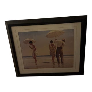 1950s Beach Scene Titled "Mad Dogs" by Jack Vettriano For Sale