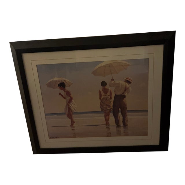 1950s Beach Scene Titled "Mad Dogs" by Jack Vettriano For Sale