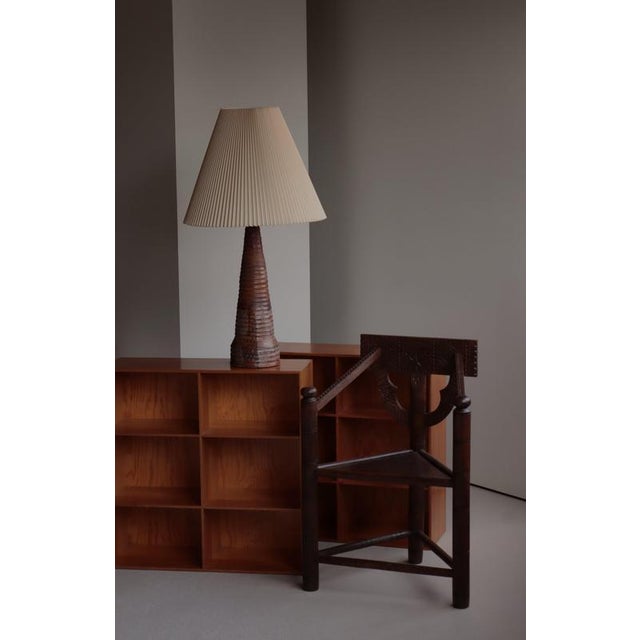 Large Art Nouveau Ceramic Table Lamp by Hans Peter Knudsen, Denmark, 1920s For Sale - Image 15 of 16