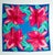 Oscar De La Renta Vivid Floral Tropical Silk Scarf For Sale - Image 11 of 12
