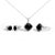 Discover the timeless elegance of this stunning three-piece jewelry set, beautifully crafted from .925 sterling silver and...