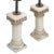 Early 20th Century Antique White Marble Column Form Table Lamps - A Pair For Sale - Image 5 of 11