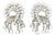 1950's Platinum and Diamond Dangle Earrings, Pair For Sale