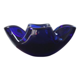 Vintage Italian Glass Ashtray, 1970s For Sale