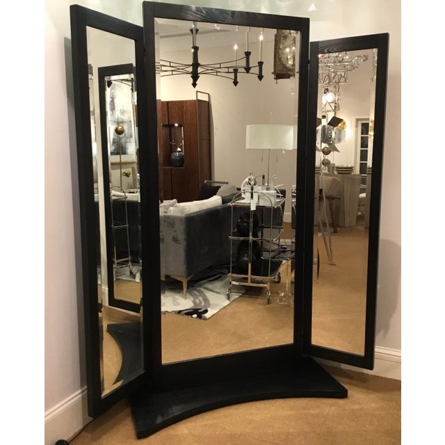 Caracole Caracole Modern Ebony Finished Wood TriFold Full Length