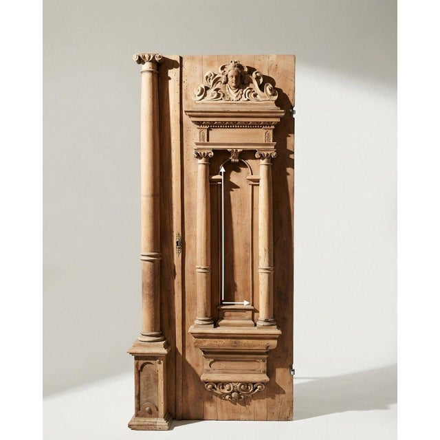Antique Carved Architectural Door, 1600s For Sale - Image 13 of 13