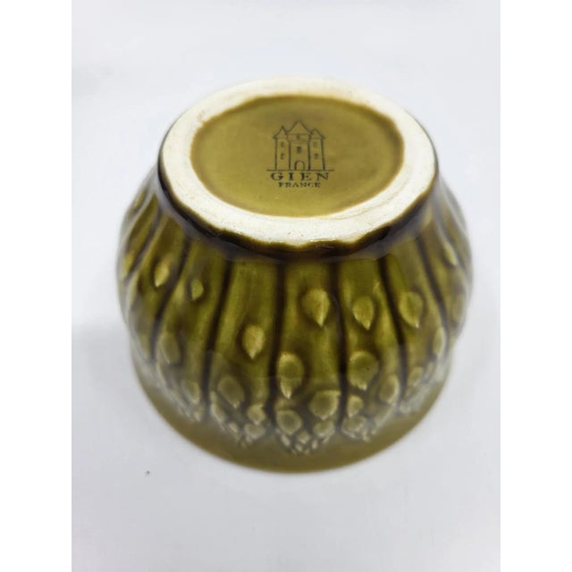 Ceramic Green Plates from Gien, France, 1970s, Set of 13 For Sale - Image 7 of 14