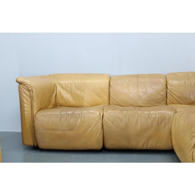 Vintage Austrian Leather Modular Sofa from Wittmann Hochbaret, 1970s, Set of 5 For Sale - Image 6 of 18