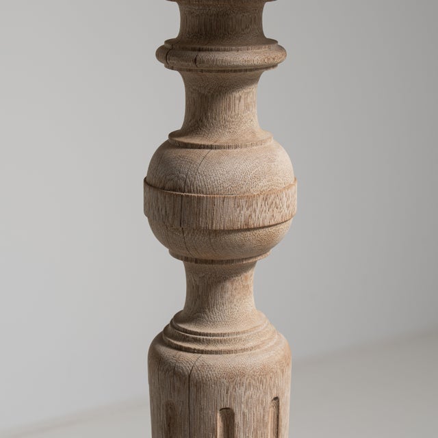 19th Century France Antique White Oak Pedestal For Sale - Image 9 of 14