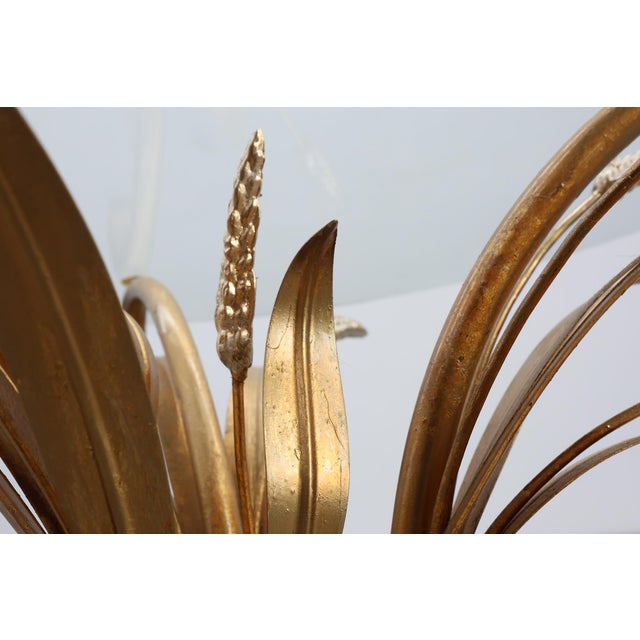 Gold Sheaf of Wheat Coffee Table in the style of Coco Chanel, France, 1960 For Sale - Image 8 of 12