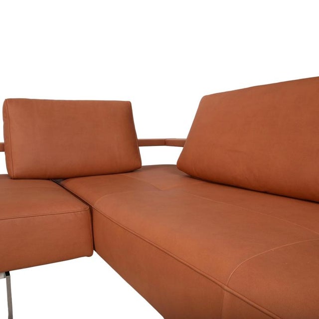 Dono 6100 Leather Corner Sofa in Orange Terracotta from Rolf Benz For Sale - Image 9 of 18