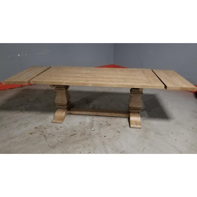 Rustic Restoration Hardware Salvaged Wood Trestle Rectangular Extension