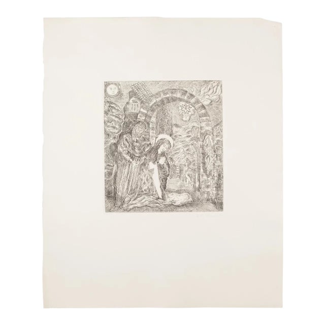 Gian Paolo Berto, The Cave of Bethlehem, Etching on Paper, 1976 For Sale