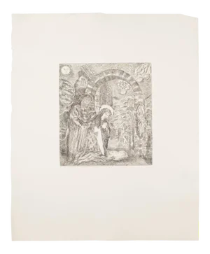 Gian Paolo Berto, The Cave of Bethlehem, Etching on Paper, 1976