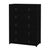 Black Lark 36 in. W Rectangular Wood 5 Drawer Dresser/Chest of Drawers, Washed Black For Sale - Image 8 of 8