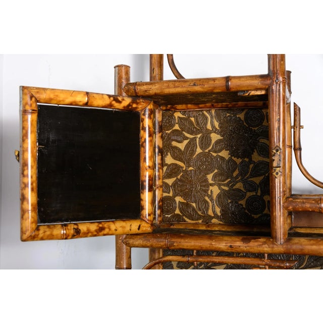 French Bamboo & Lacquer Cabinet Etagere, 19Th. Century. For Sale - Image 15 of 17