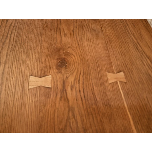 Vintage French Table with Oak Top & Cast Iron Legs For Sale - Image 6 of 16