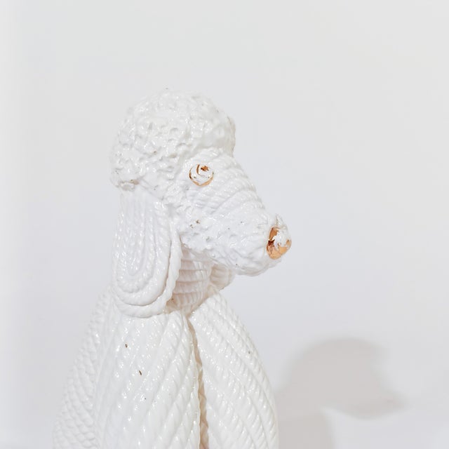 Italian Ceramic Poodle Figurine from Bassano, 1980s For Sale - Image 6 of 13