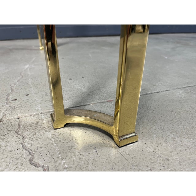 1970s Brass and Glass Coffee Table in the style of Peter Ghyczy, 1970s For Sale - Image 5 of 13