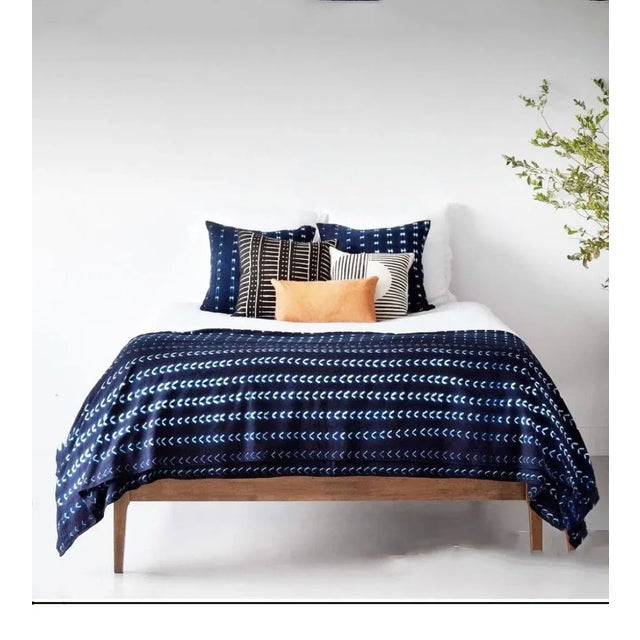 Textile Fine Indigo Cloth - Mossi Tribe Burkina Faso 58" H by 41" W For Sale - Image 7 of 8