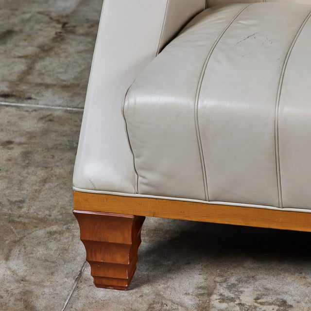 Leon Krier Aries Leather Sofa for Giogetti For Sale - Image 11 of 18