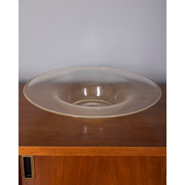 Gold Vintage Murano Glass Decorative Plate with Gold Leaf by V. Nason & C., 1980s For Sale - Image 8 of 8